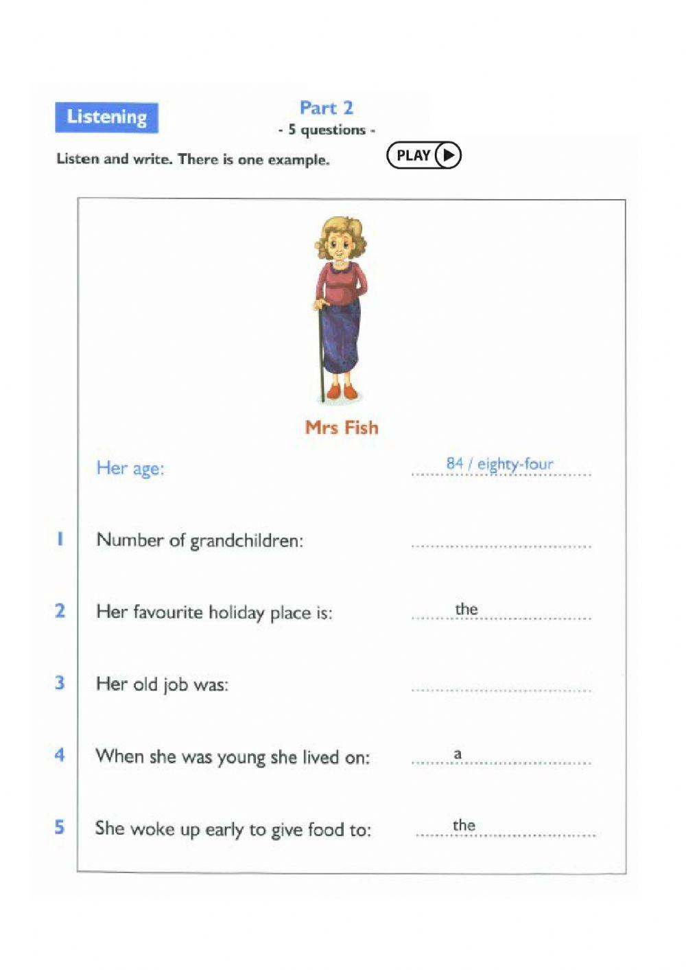 Flyers listening practice - Parts 1 and 2