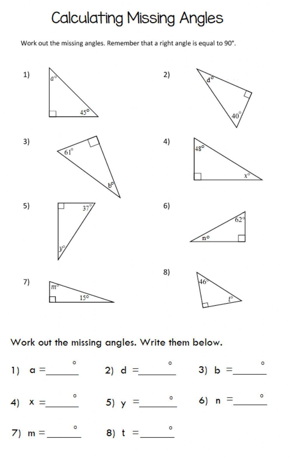 Missing Angle in Triangle