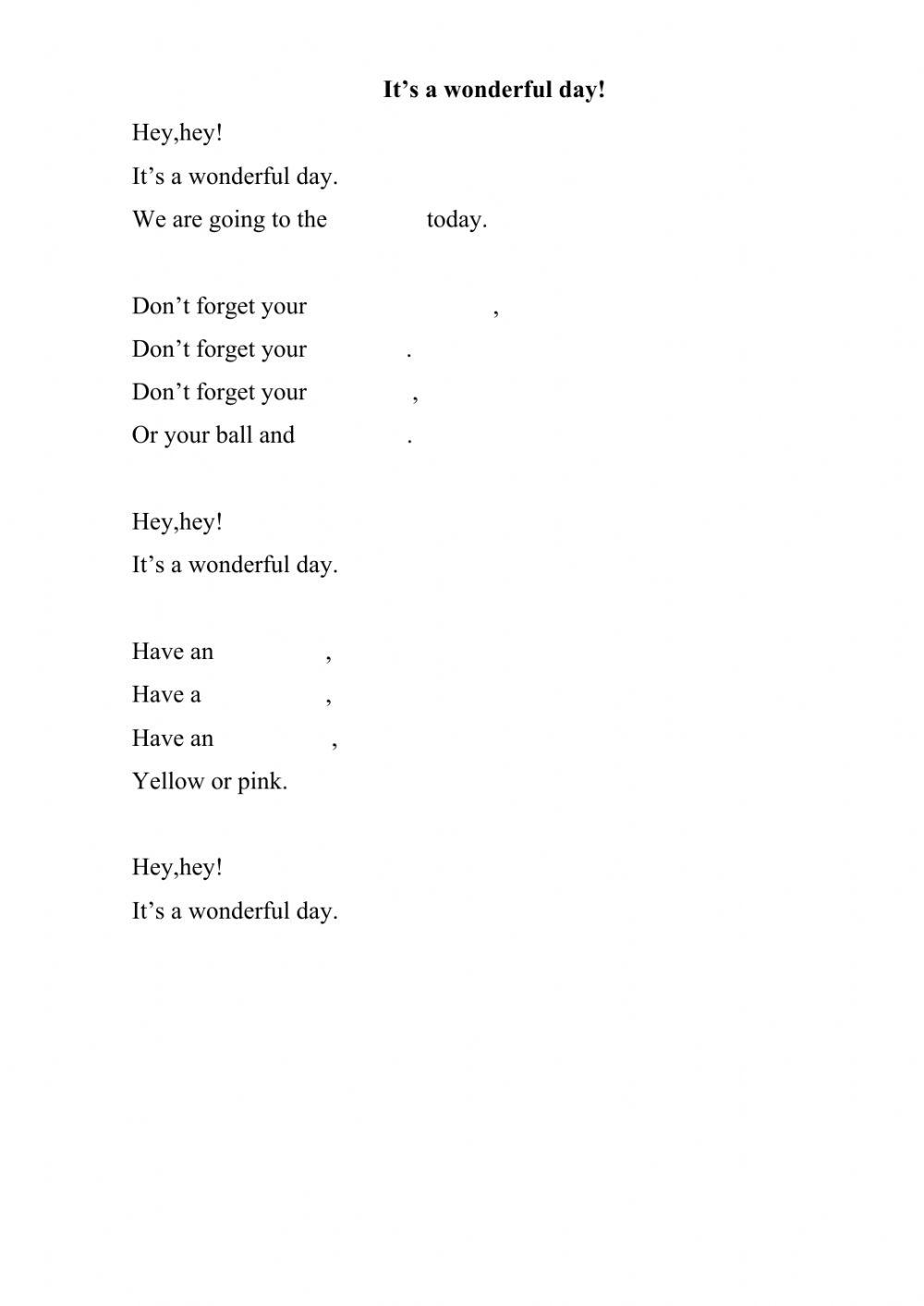 Song Friends and Family 1