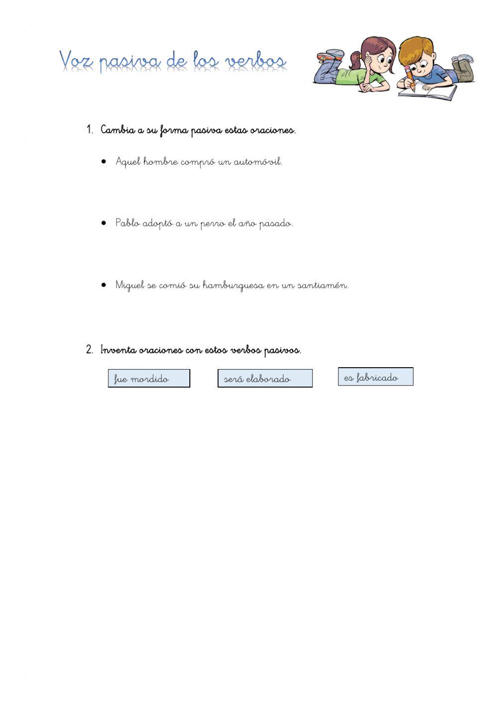 Verbos en pasivo