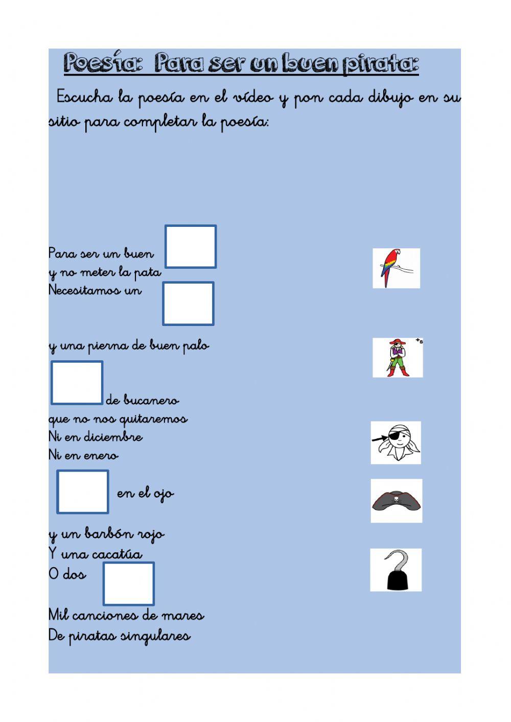 Poesía para ser un buen pirata