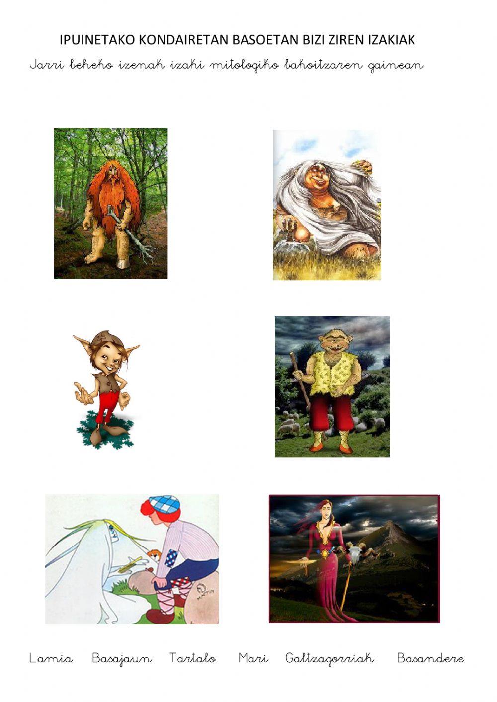 Basoetako izaki mitologikoak betetzeko