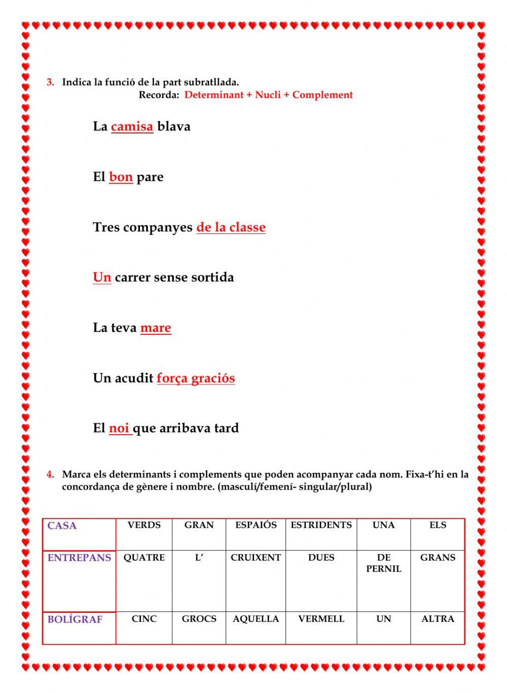 Subjecte: nucli i complements