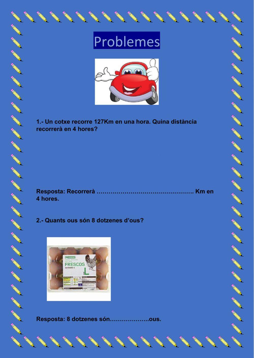 Problemes de multiplicar