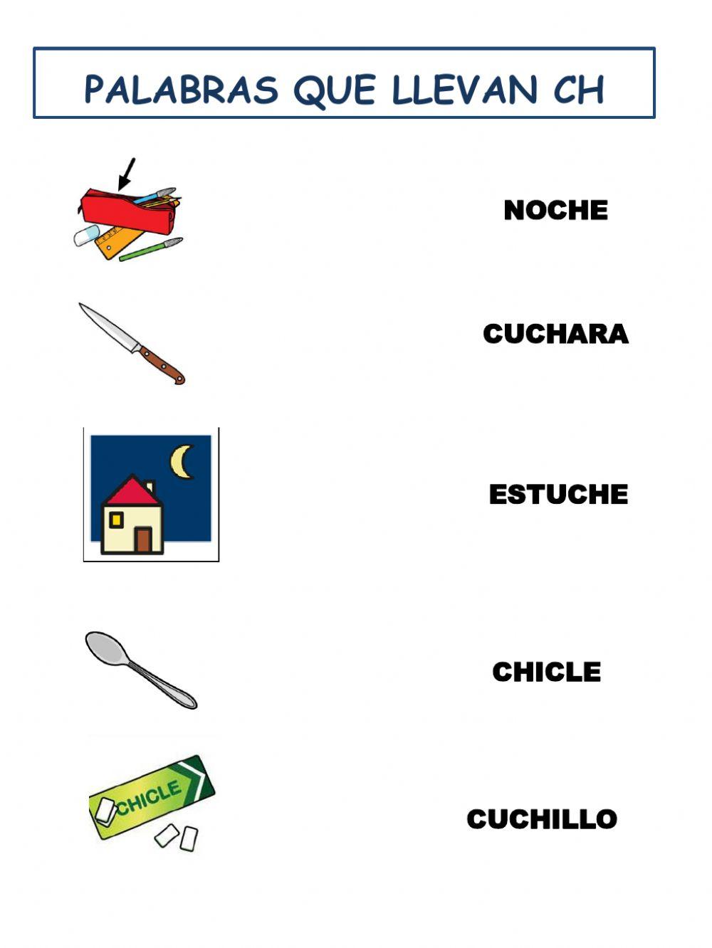 Ficha palabras con CH