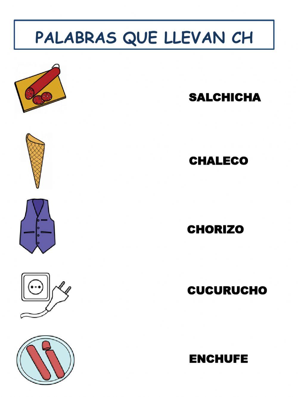 Ficha palabras con CH