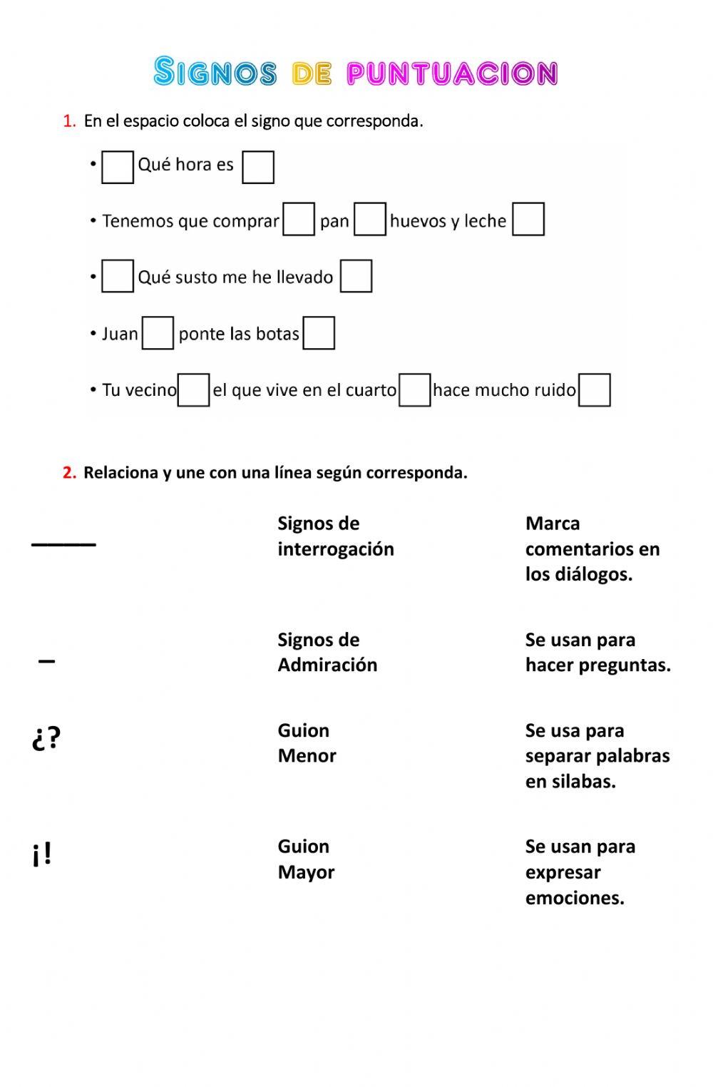 signos de puntuación