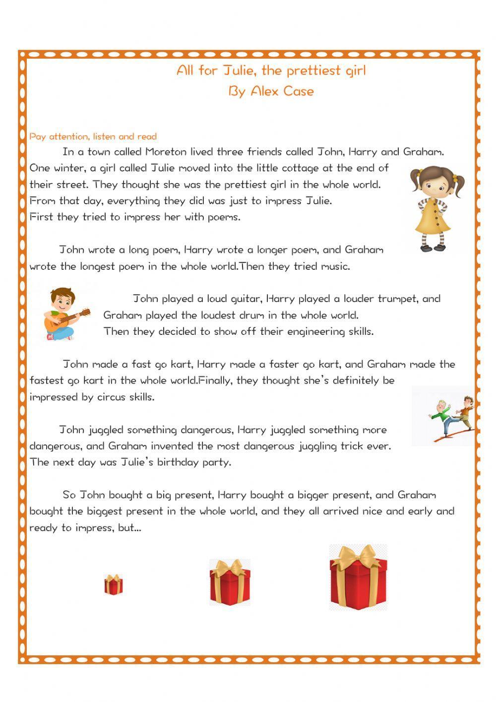 Story  -All for Julie, the prettiest girl-