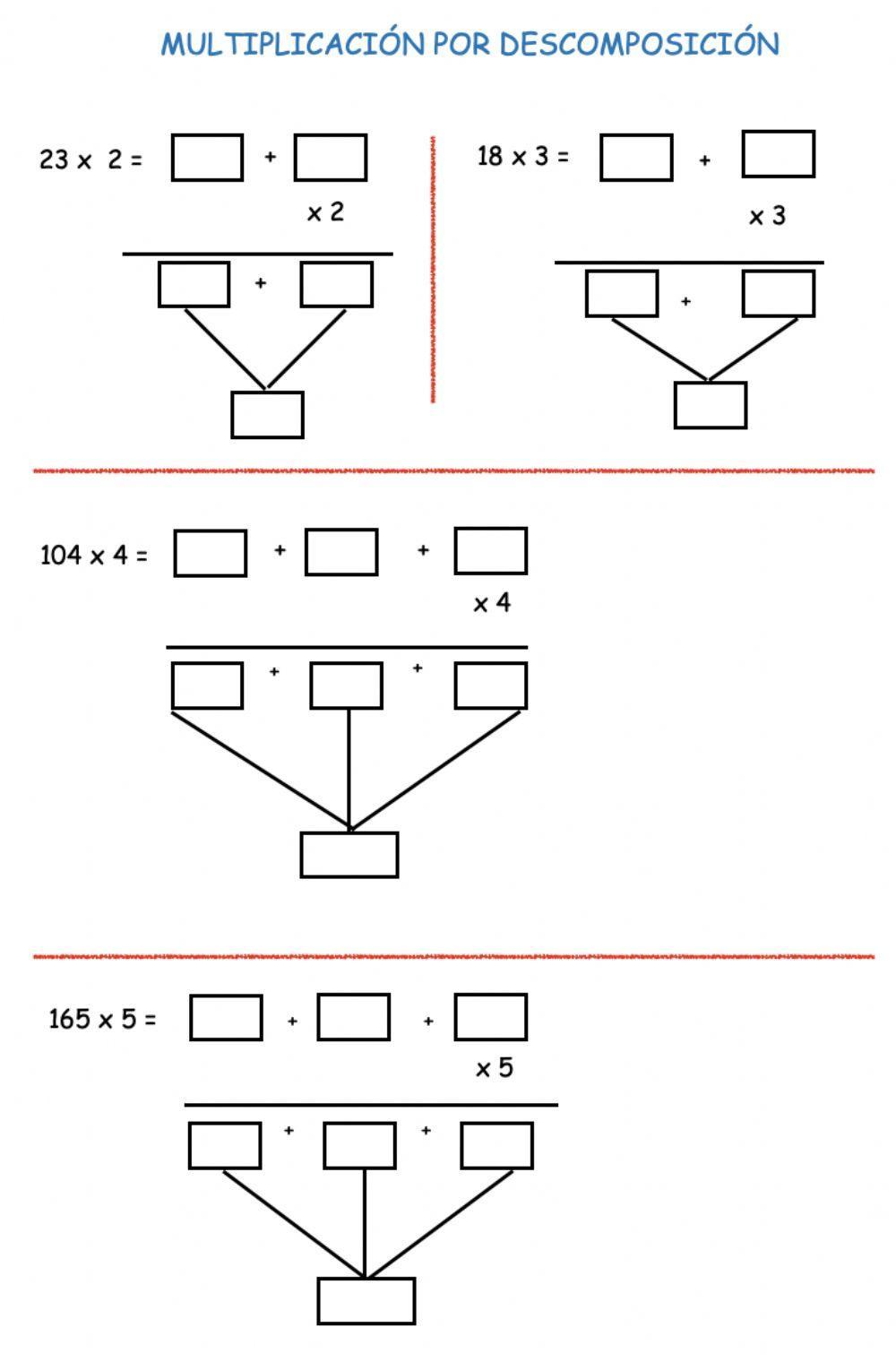 Multiplicación por descomposición