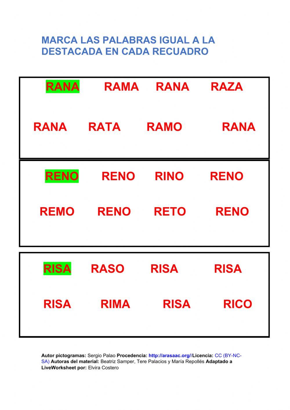 Discriminación visual de palabras con R - 5