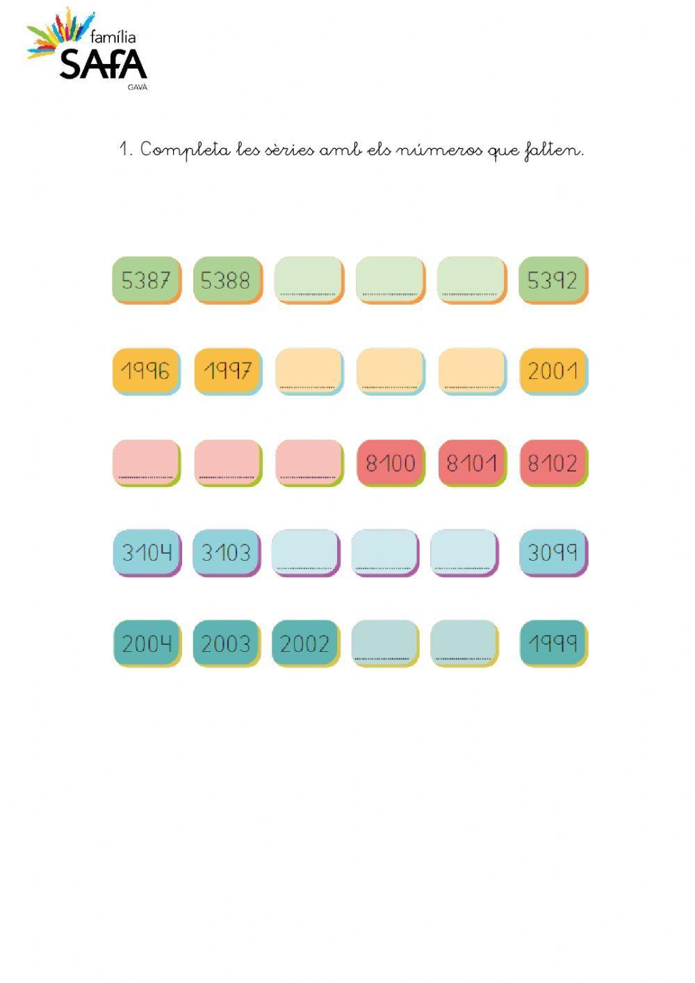 Numeració amb els milers