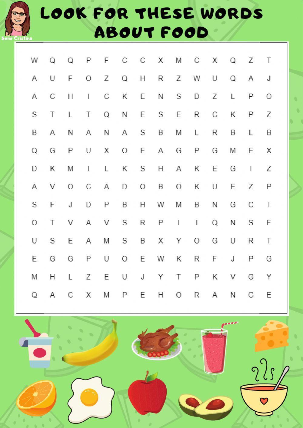 Word Search: Food