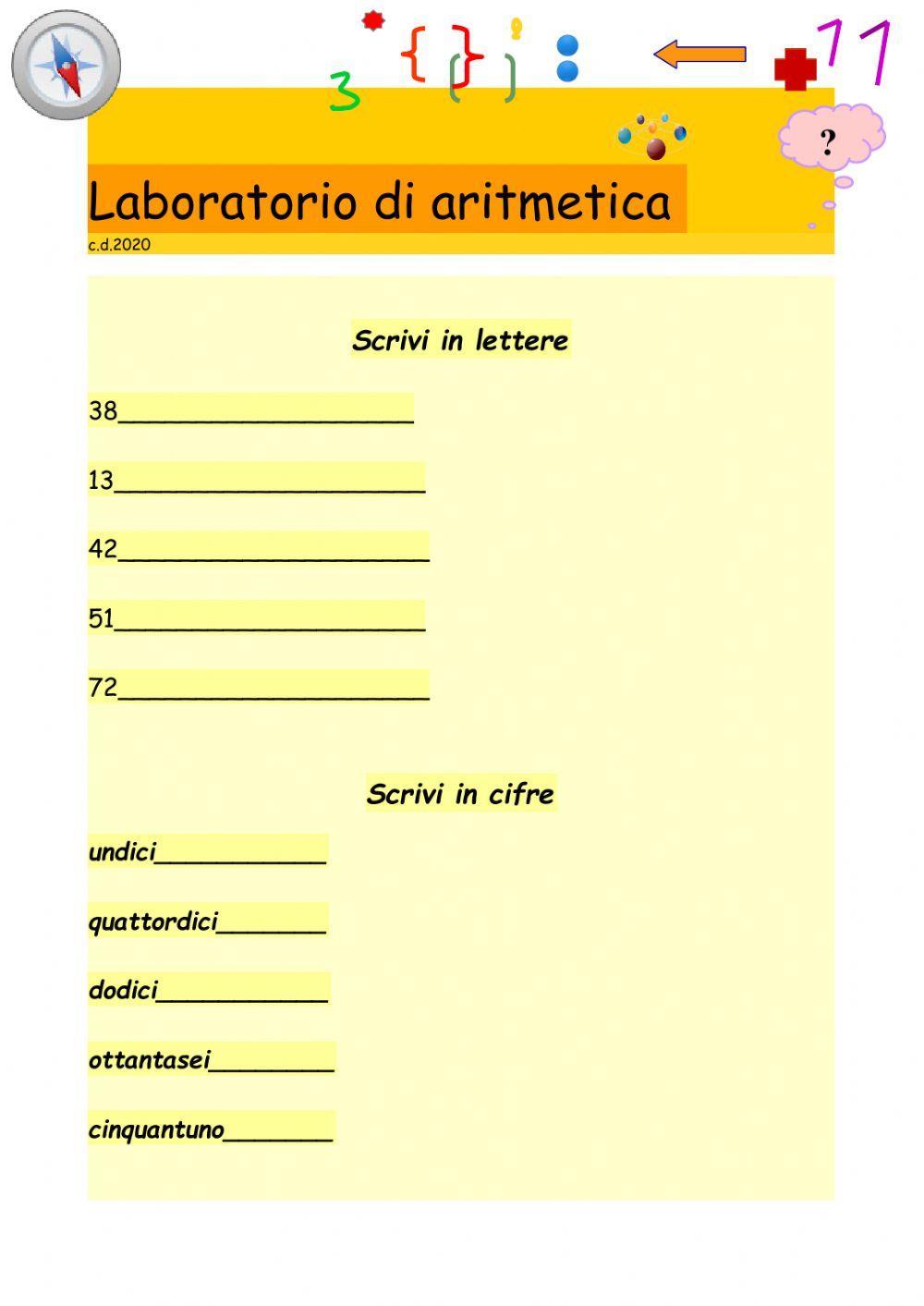 Laboratorio di Aritmetica