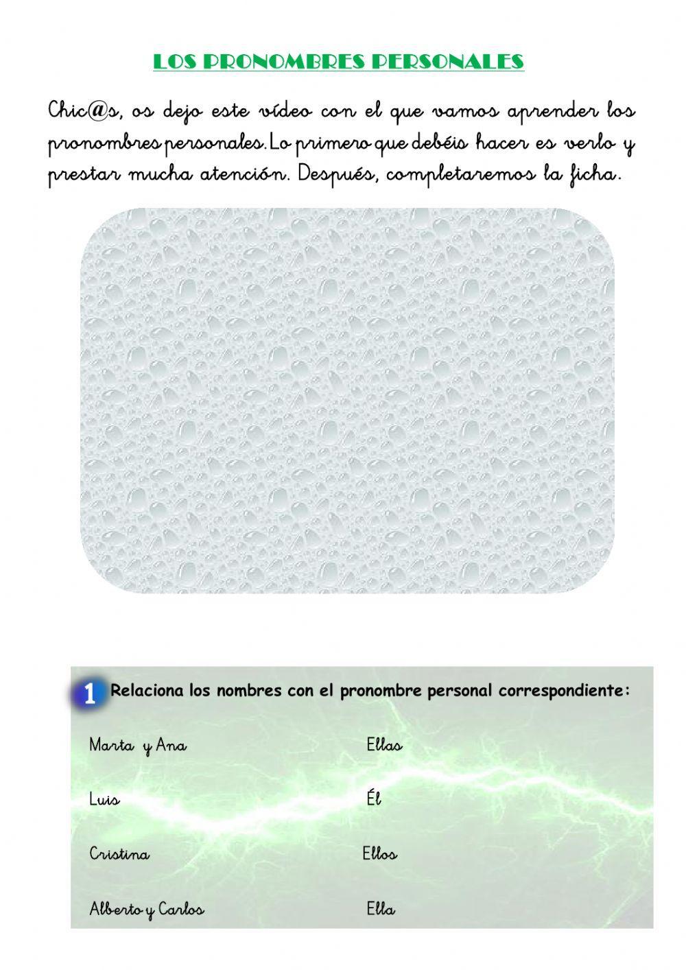 PRONOMBRES PERSONALES