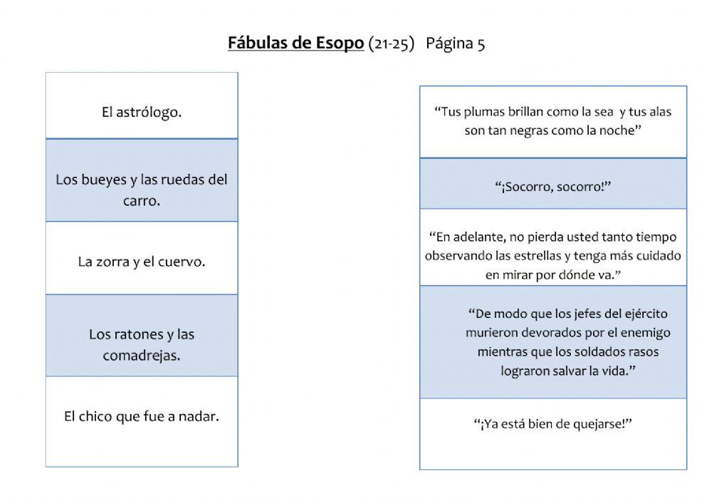 Fábulas de Esopo (21-30)