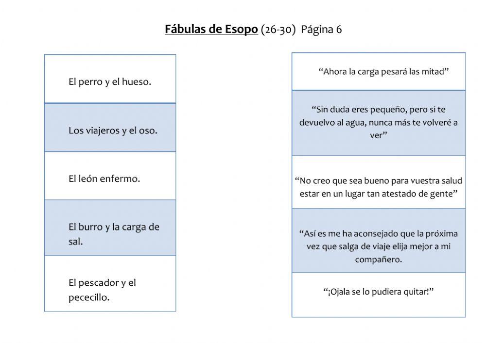 Fábulas de Esopo (21-30)