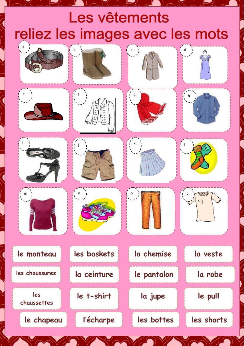 Les vêtements online practice