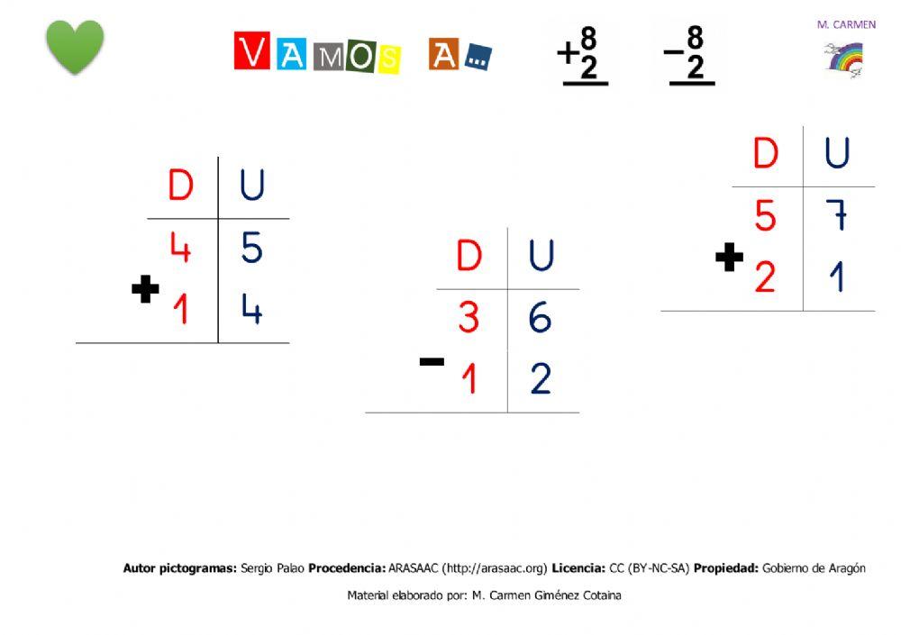 Vamos a sumar y restar