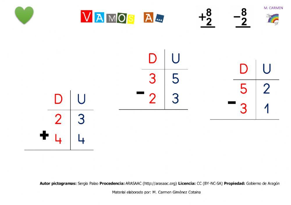 Vamos a sumar y restar