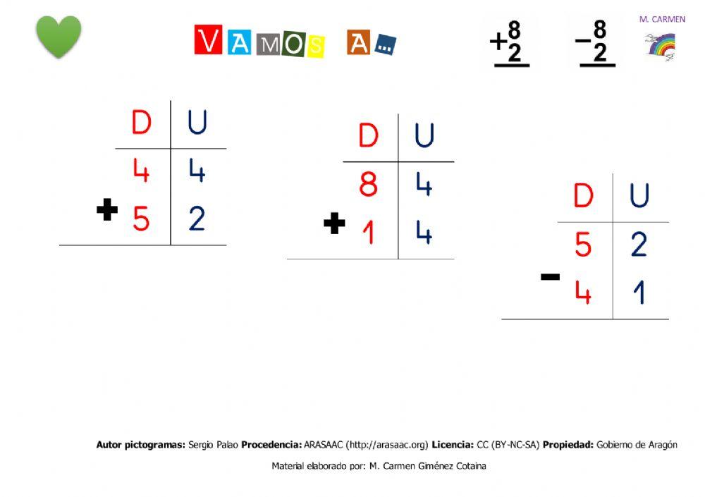 Vamos a sumar y restar
