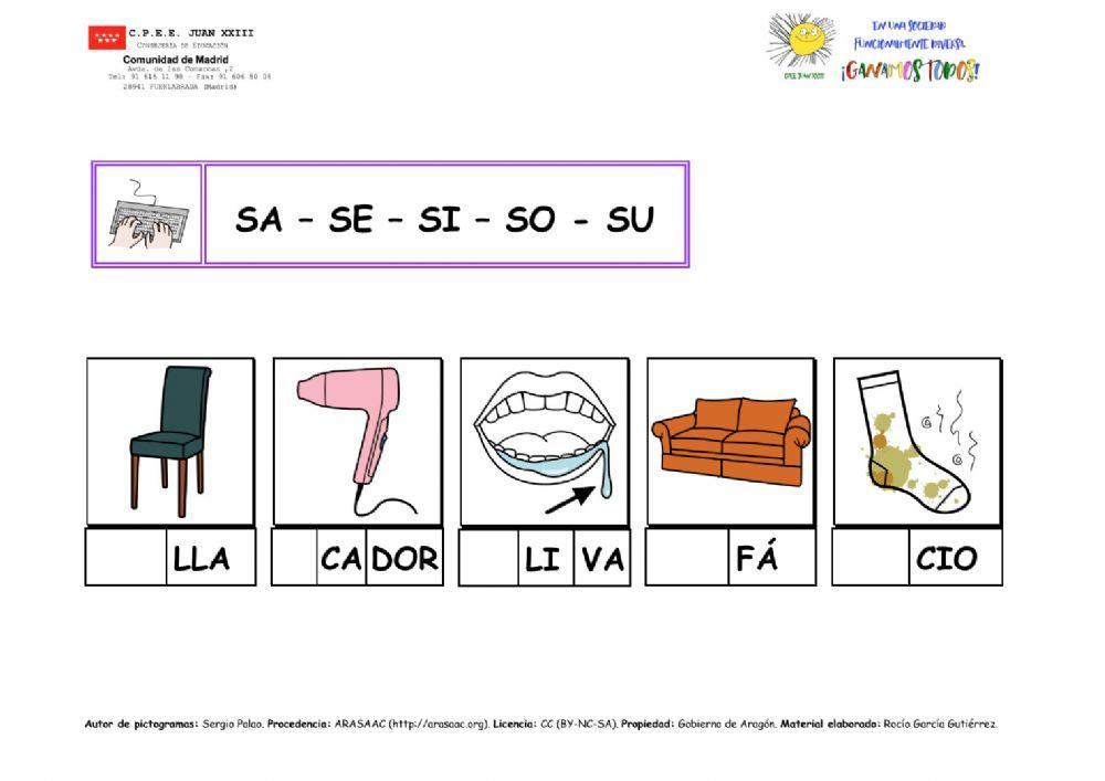 Lectoescritura - S -