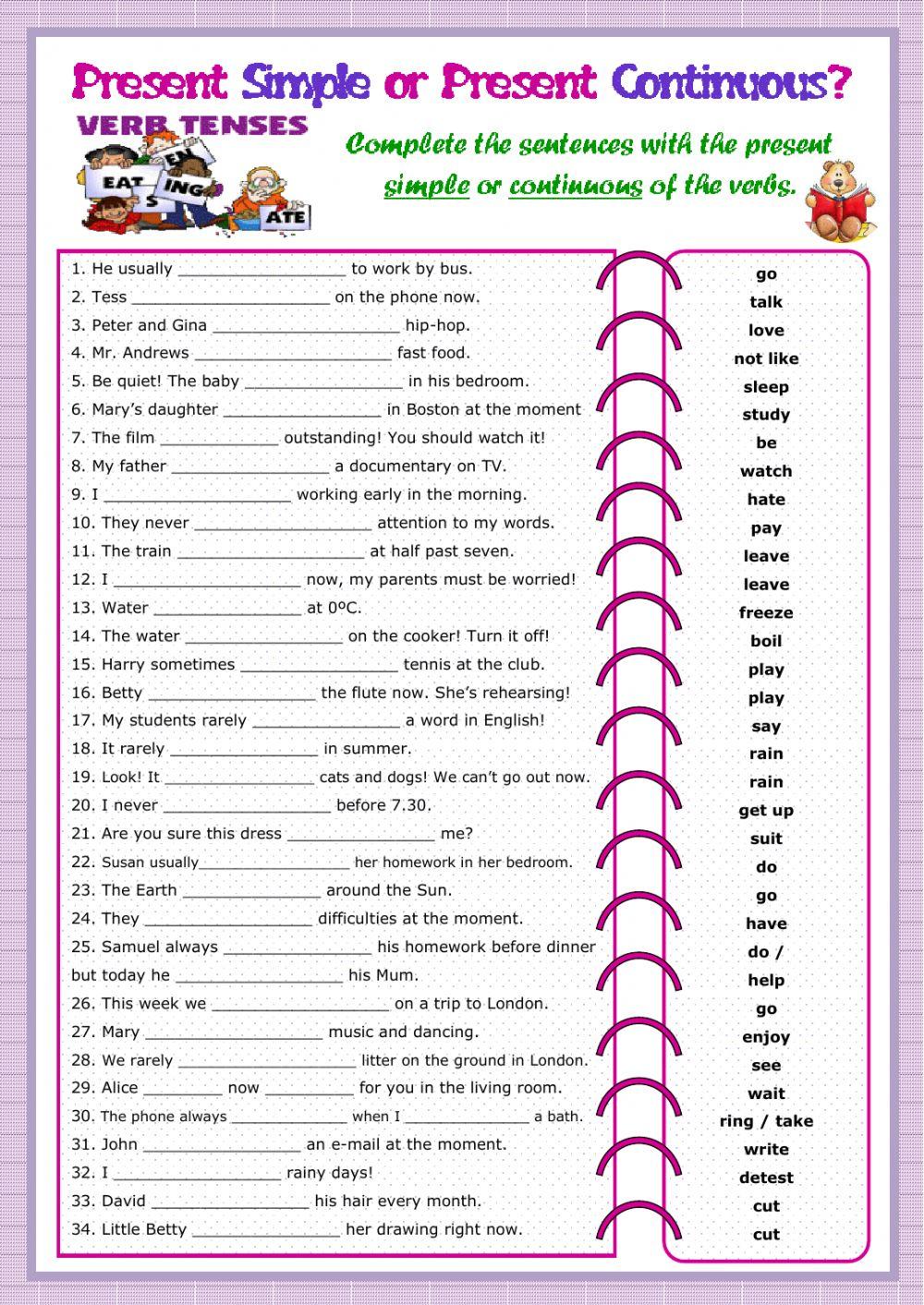 Present simple vs continuousBC