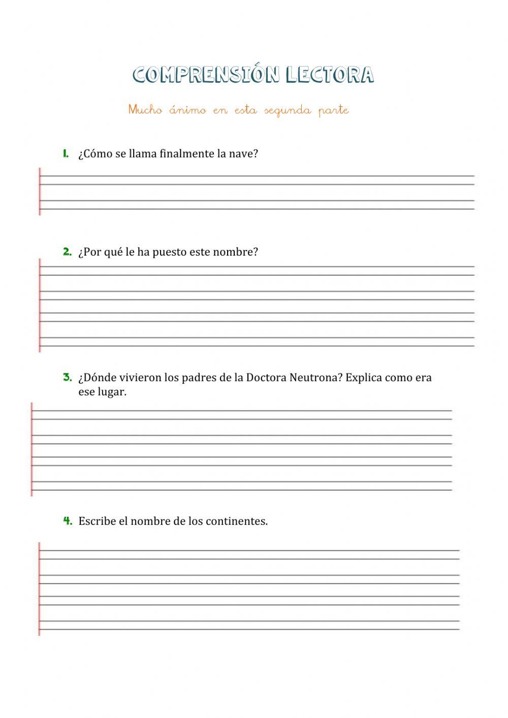 Comprensión lectora