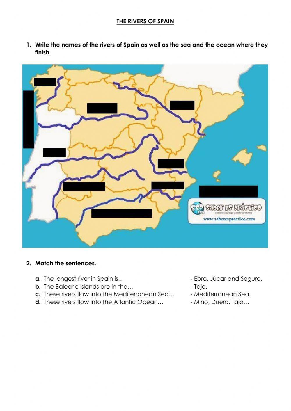The rivers of Spain