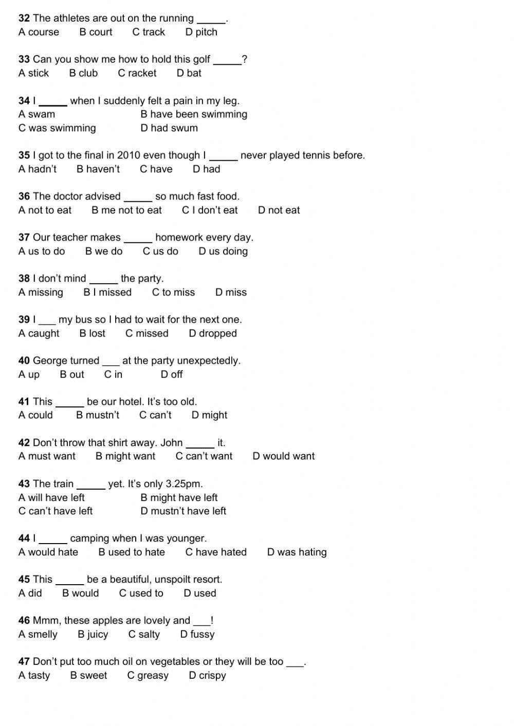 Focus 3 Placement test