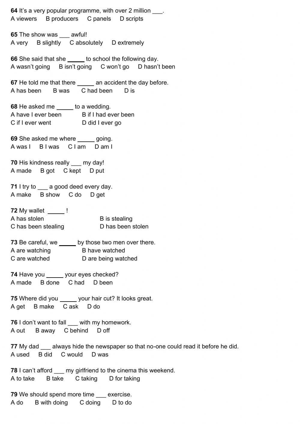 Focus 3 Placement test