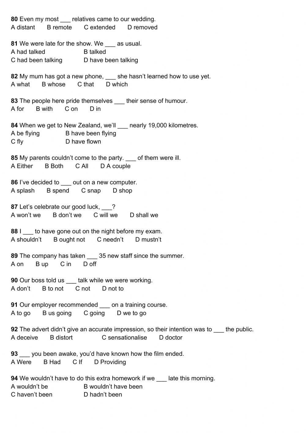 Focus 3 Placement test