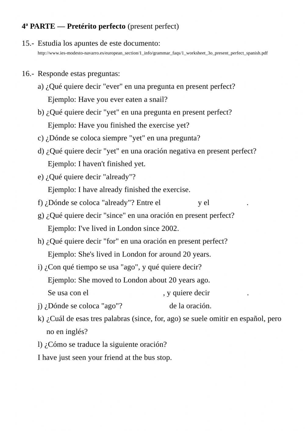20 Preguntas - 20 Questions- Great Review of Question Words