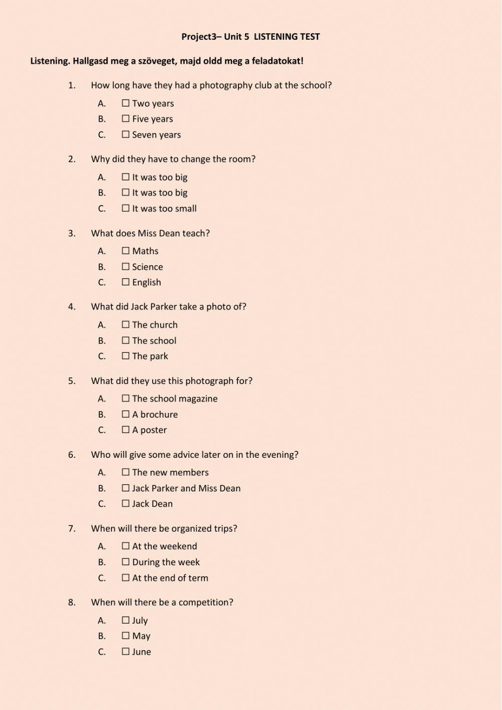 Pr3 U5-SKILLS test- LISTENING-corrected