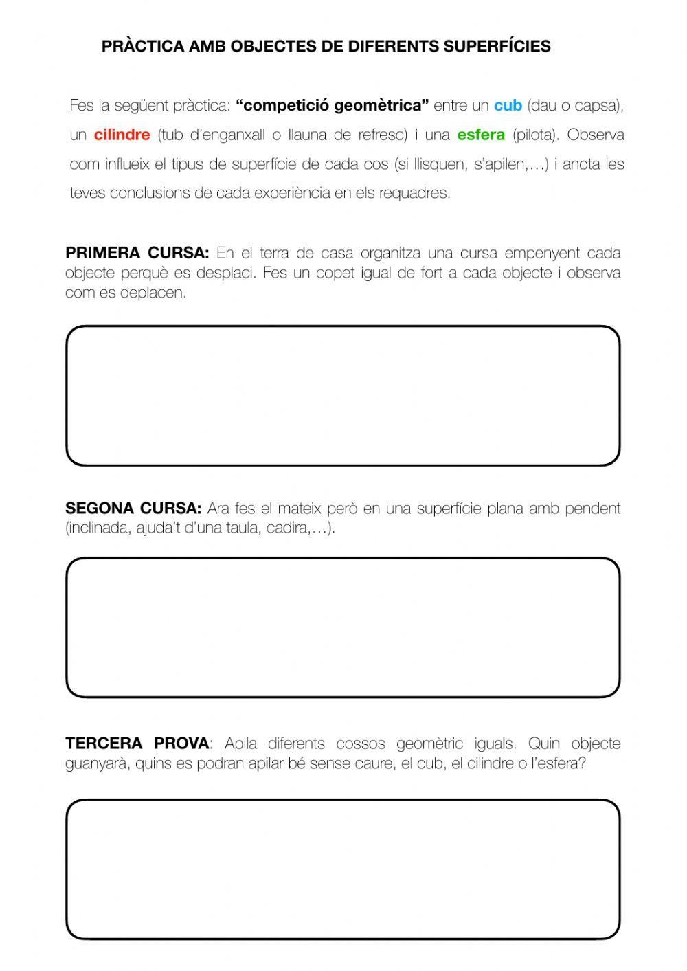 Superfícies planes i corbes