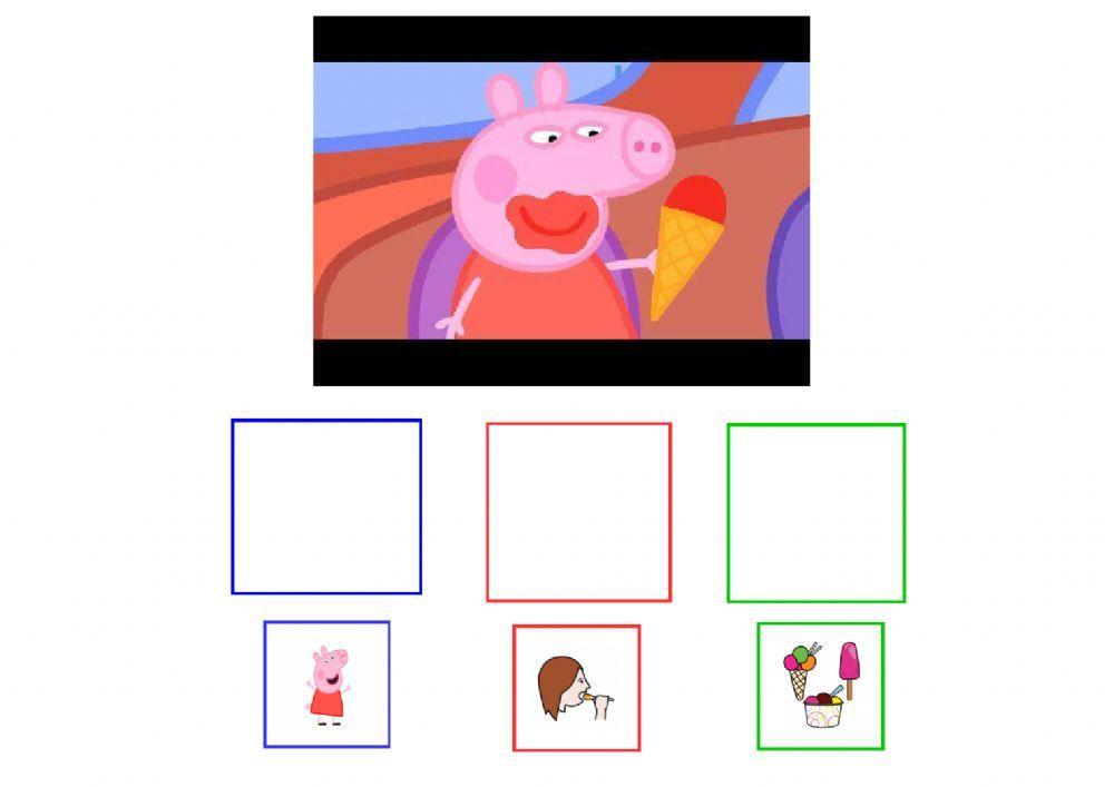Pepa pig come helado