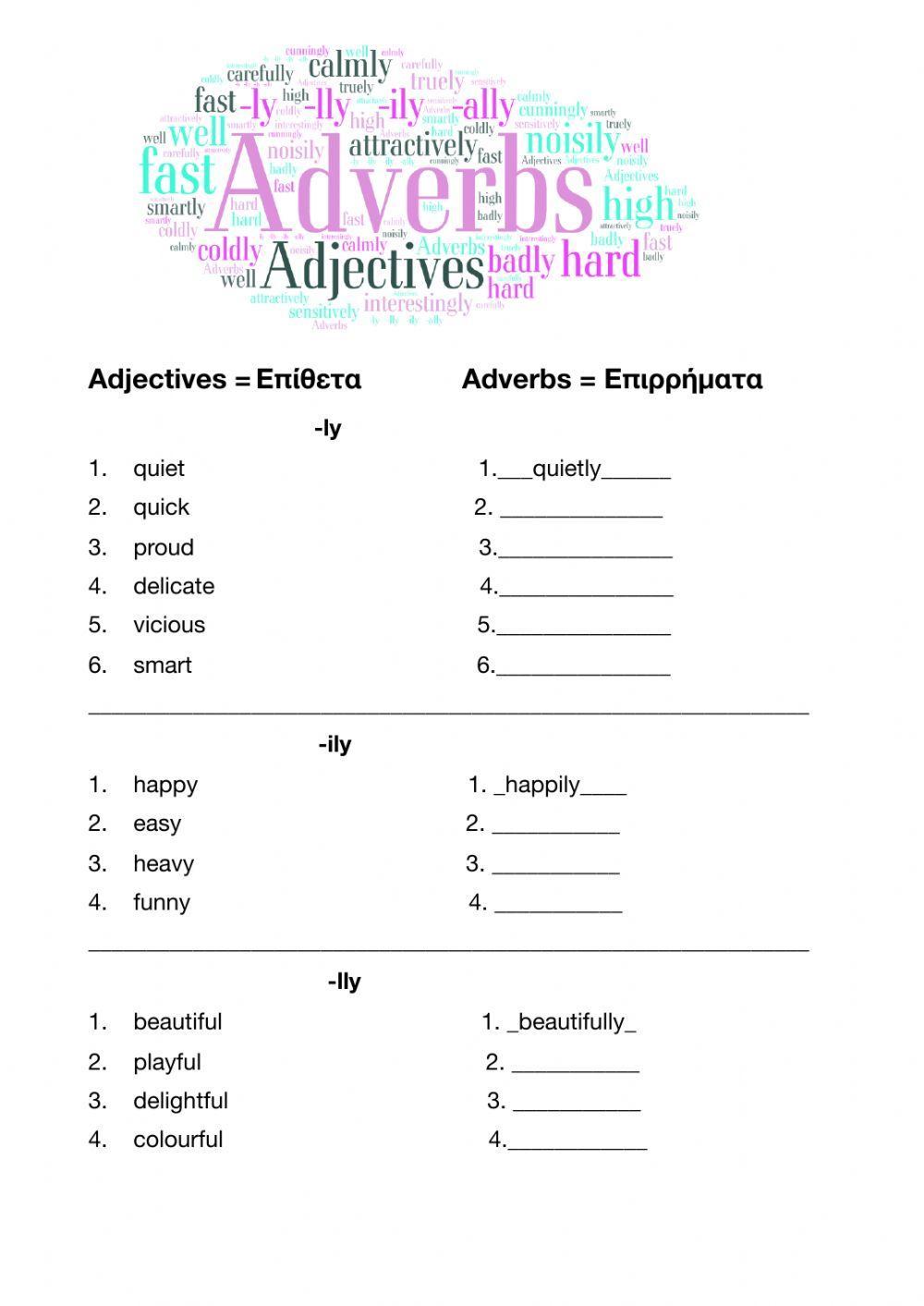 Form Adverbs