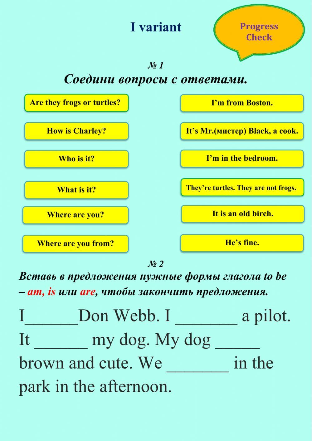 Progress Check (Year) I variant (Rainbow English 2)