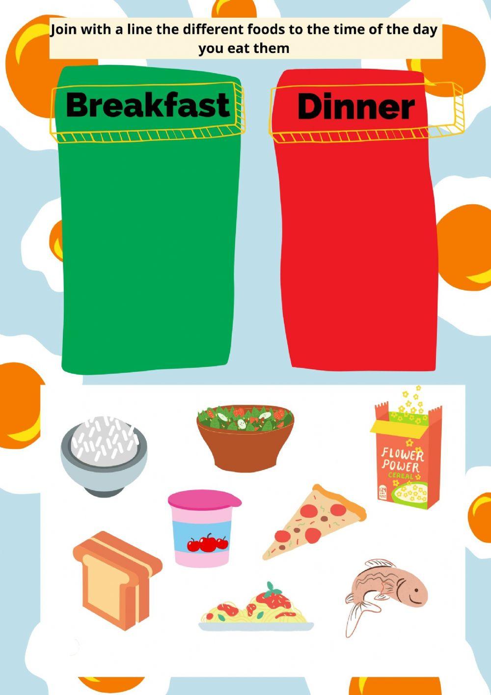 Food categories interactive worksheet Live Worksheets