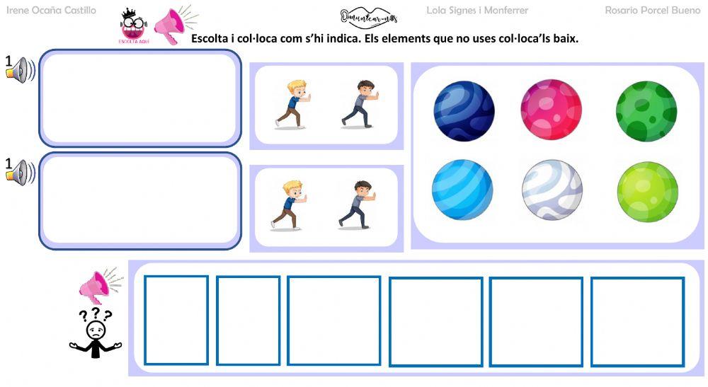 Comprensió de frases: col·loca empentar 3