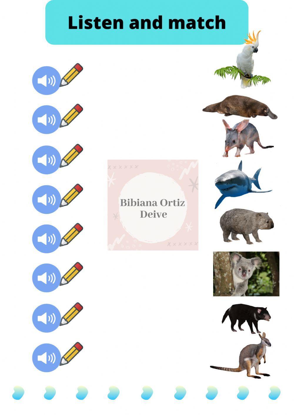 Listen and match (escucha y une)