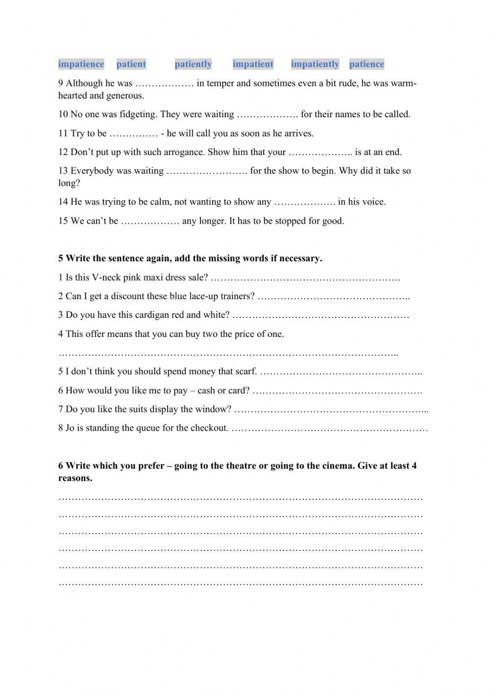 Worksheet 12, 13