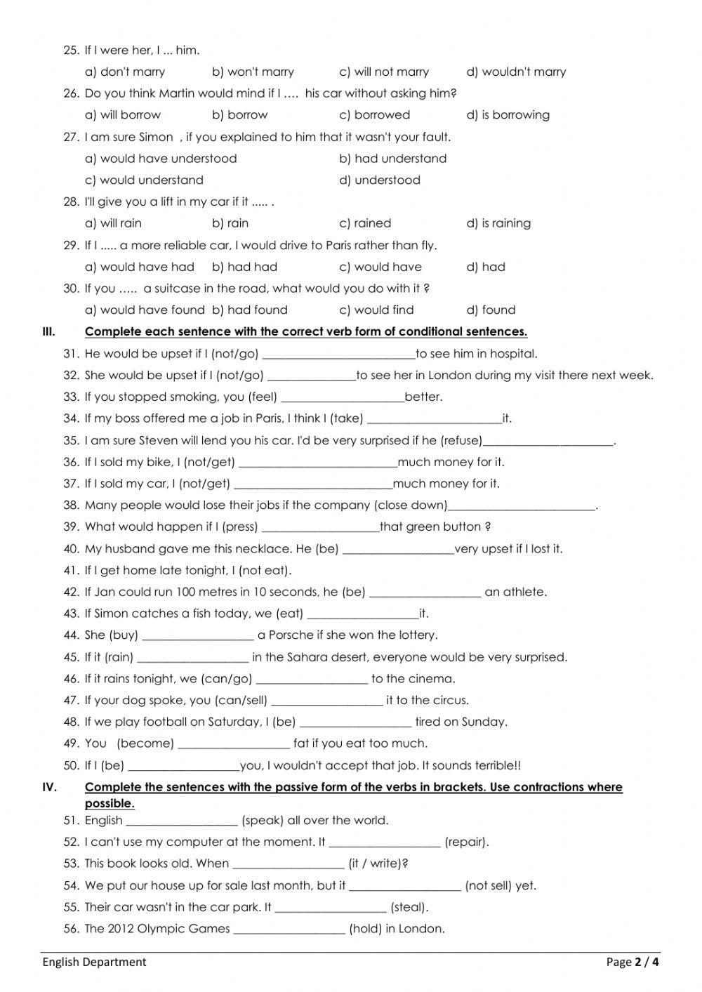 Grade7 Grammar Test