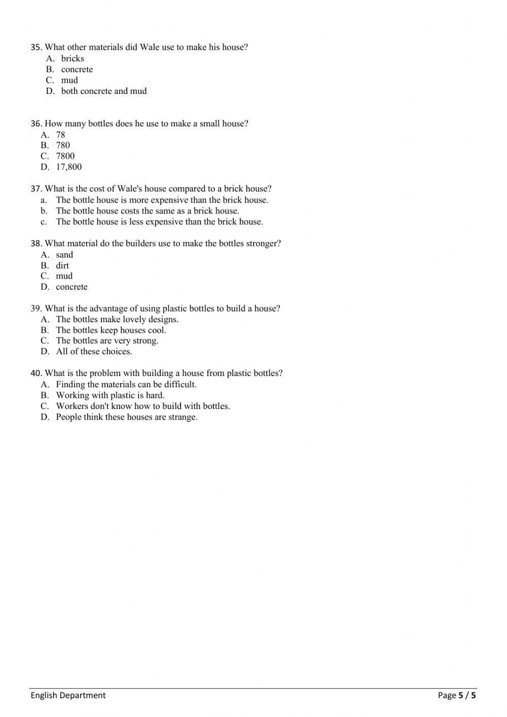 Grade7 Listening Test