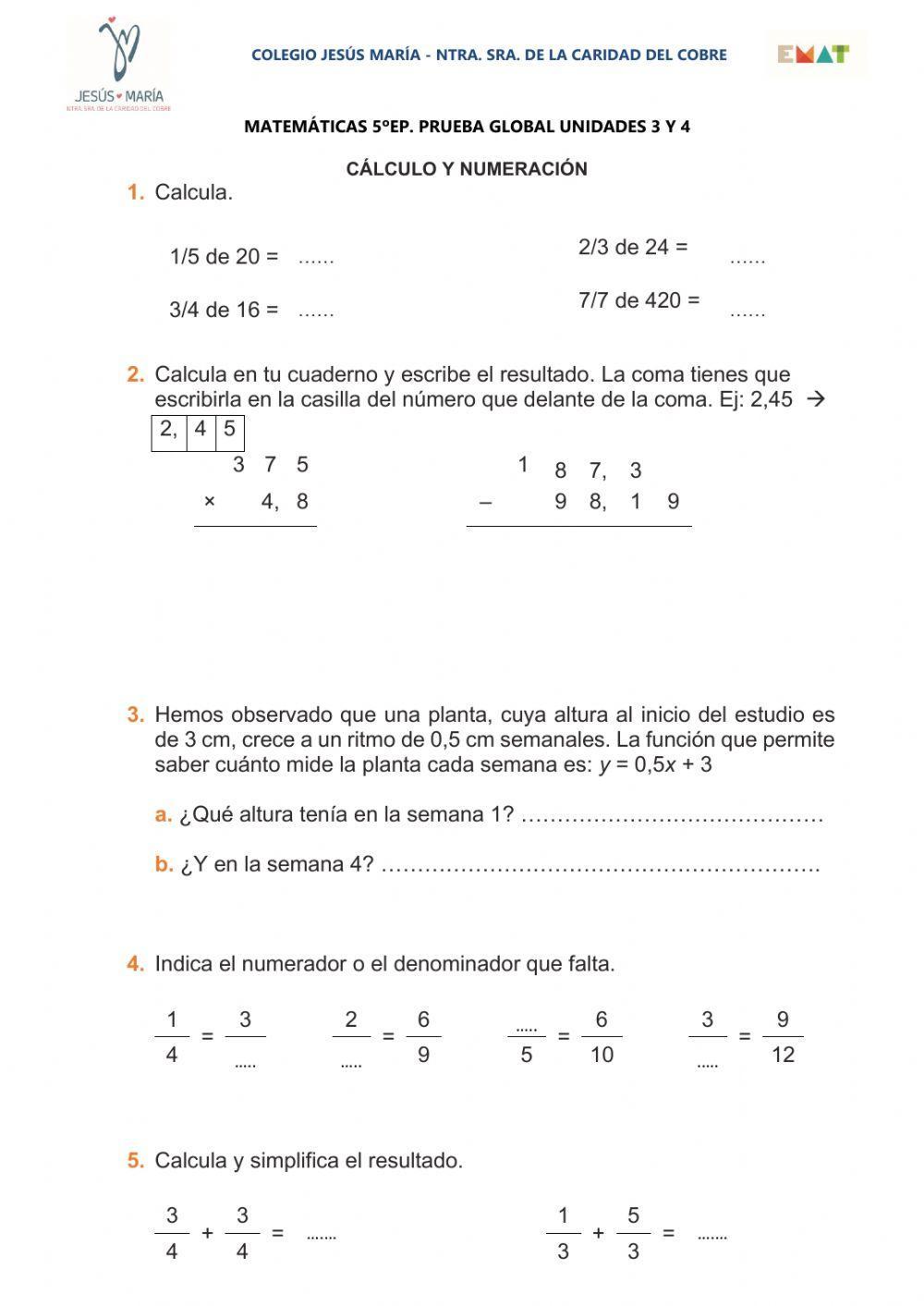 EMAT 4º UD 3Y4 5ºEP