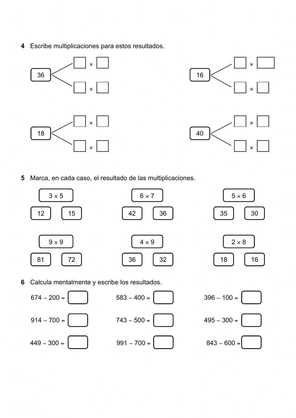 Multiplicaciones Multiplicaciones