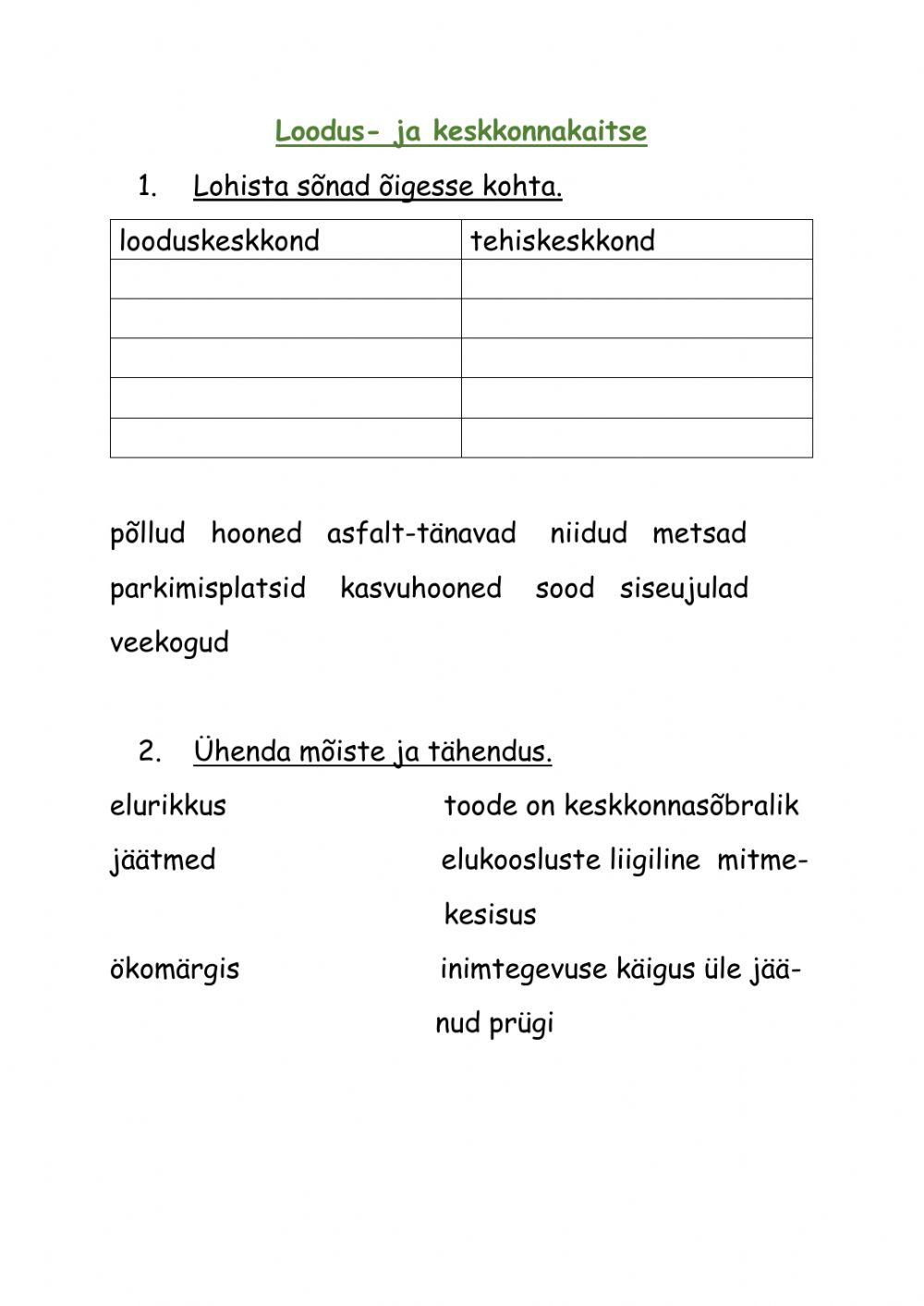 Loodus- ja keskkonnakaitse