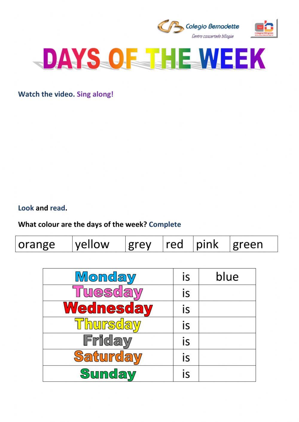 Days of the week