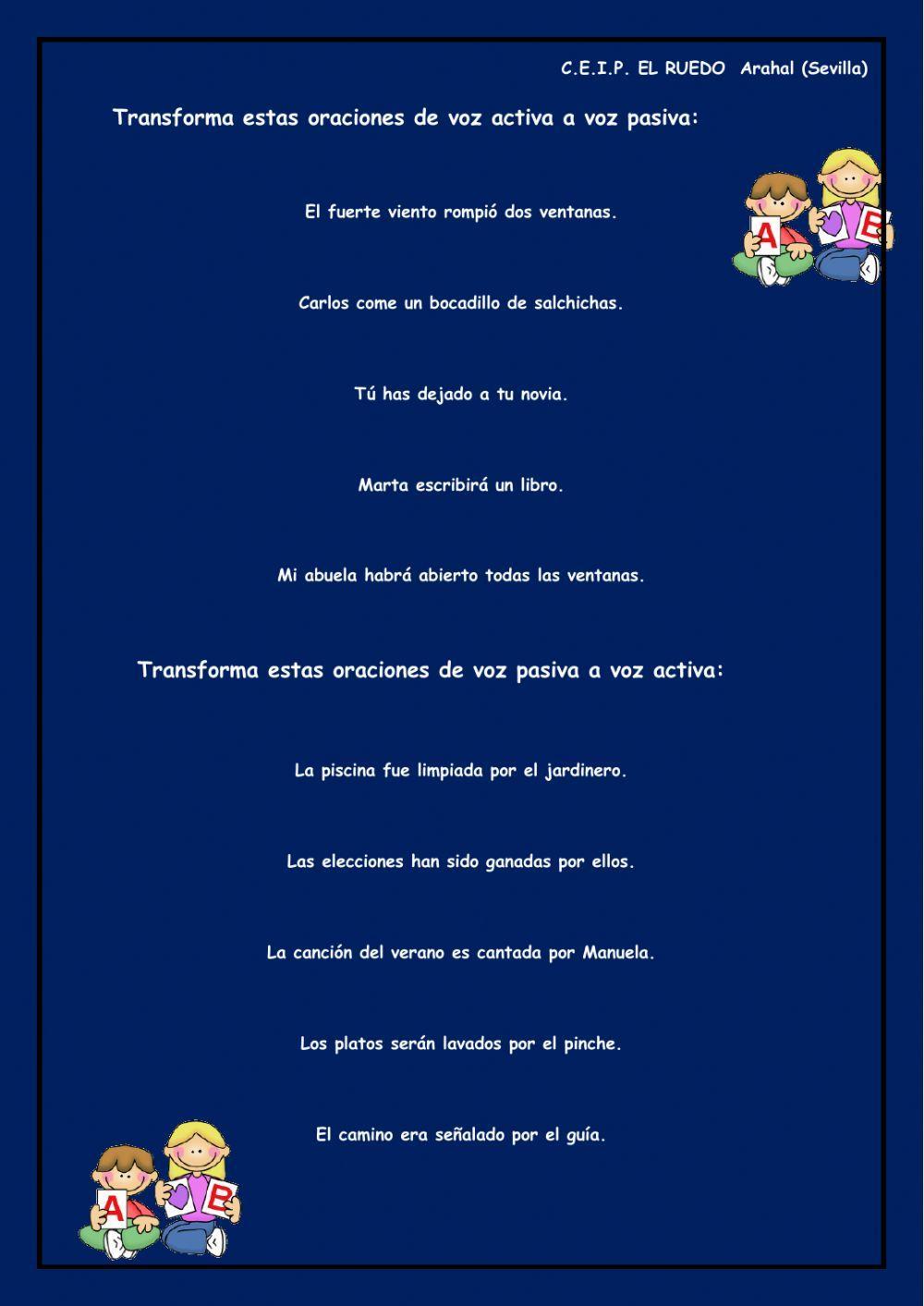 La voz activa y la voz pasiva 3