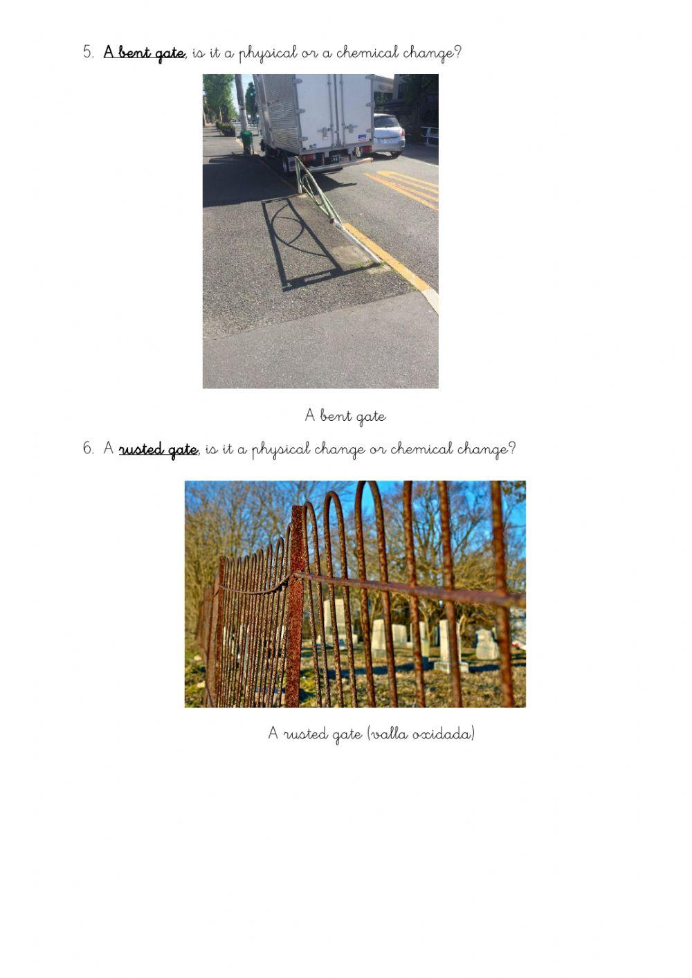 Physical and chemical changes