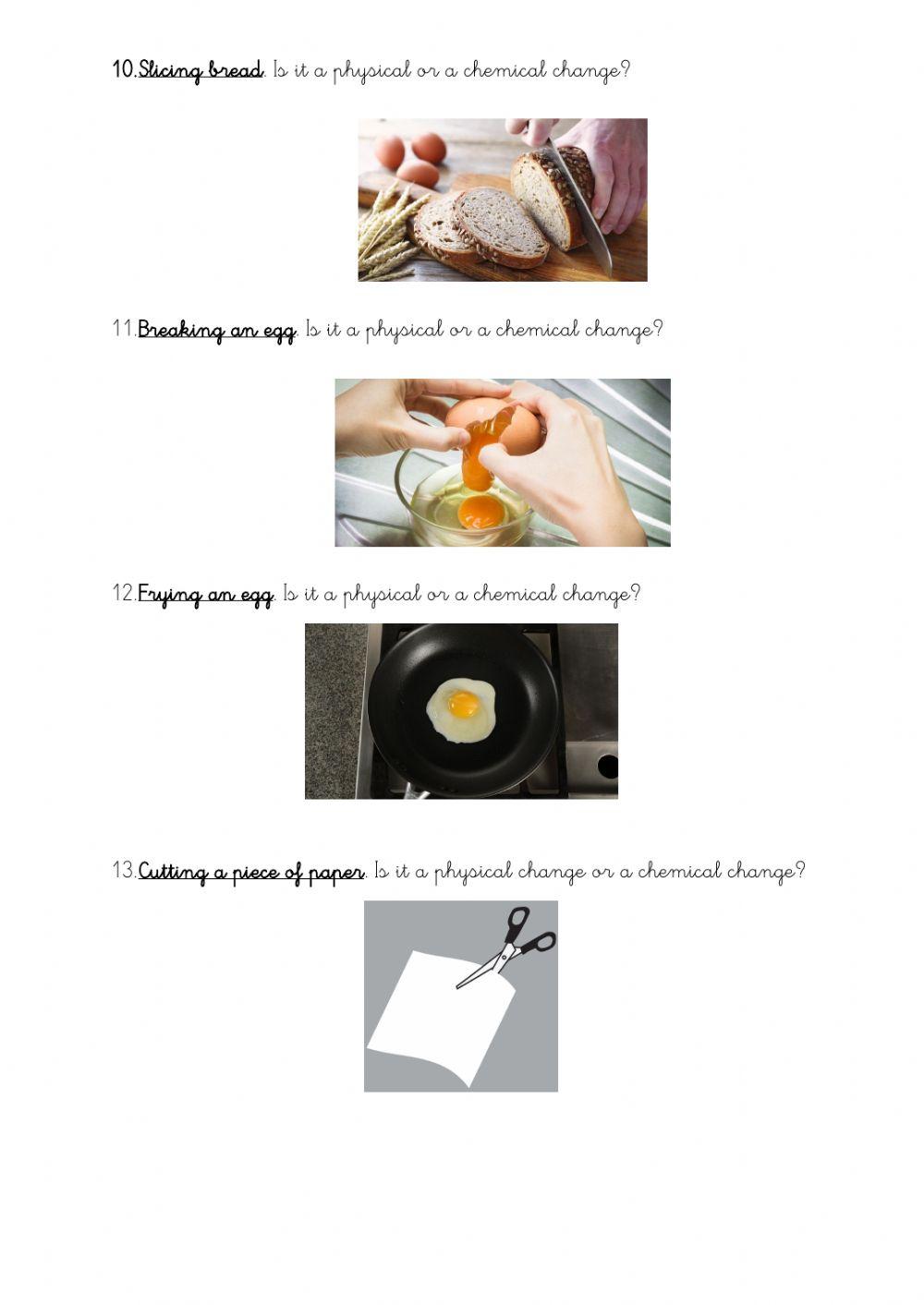 Physical and chemical changes